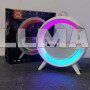 Лампа ночник с колонкой и беспроводной зарядкой G-Smart Light Sound Mini Machine + Диско шар G-2688A